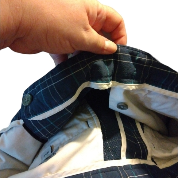 Walter Hagen Blue/Beige Stripped Comfort Golf Shorts Clasp Zipper Closure Sz36 - Picture 10 of 10